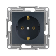 Розетка із заземленням Schneider Electric ASFORA, антрацит, EPH2900171