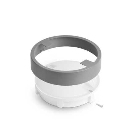 Светильник LED VIDEX с сенсором освещённости, IP65, 18W, 5000K, 1440Lm, круглый, серый, 26106