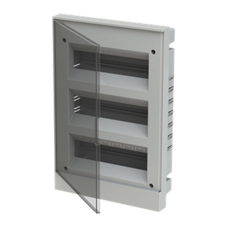 Щит распределительный ABB BASIC E, 1SZR004002A1209, 36 модулей встраиваемый, IP40, с клеммами, (прозрачная дверца)