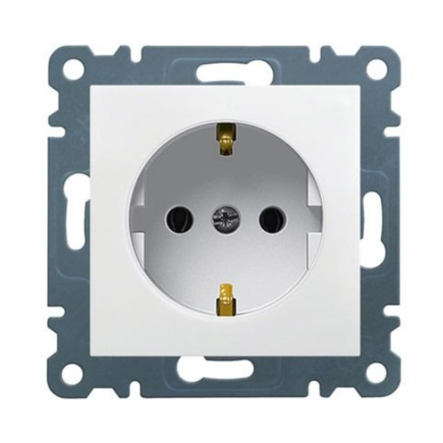 Розетка с з/к HAGER Lumina-2, белая, WL1050 - 1