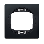 Рамка одноместная горизонтальная 80*80 Aling-Conel EON, E6801.EE, черный глянец-чёрный