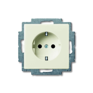 Розетка с заземлением ABB Basic 55, 20 EUC-96-507, белый шале