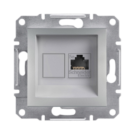 Розетка компьютерная 1-я Schneider Electric ASFORA, алюминий, EPH4300161 - 1