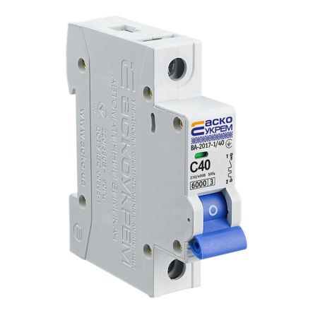 Автоматический выключатель АСКО-УКРЕМ ВА-2017 1р, 40А С, A0010170007