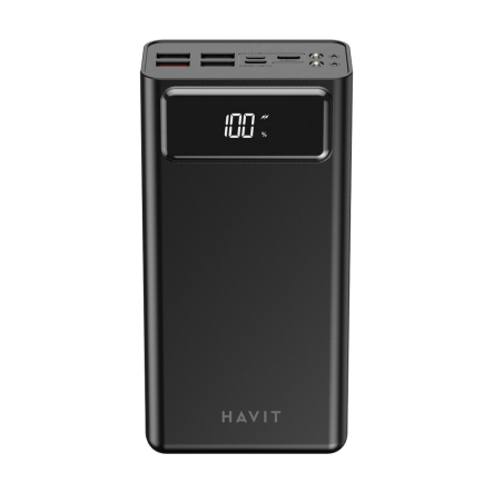 Повербанк (УМБ) HAVIT HV-PB56, 40000 мАч, Black QC+PD
