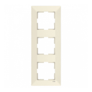 Рамка потрійна вертикальна VIKO Meridian, 90979033, крем