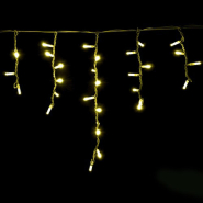 Гирлянда внутренняя DELUX, ICICLE, 90LED, 2х0,5м, желтая/прозрачная, IP20