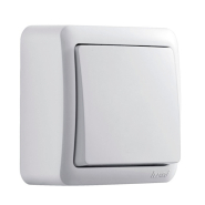 Вимикач Lezard VIOLA одноклавішний, білий, 751-0200-100