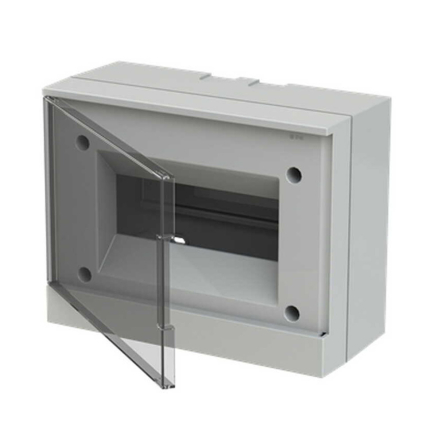 Щит распределительный ABB BASIC E, 1SZR004002A2203, 8 модулей накладной, IP41 (прозрачная дверца)