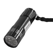 Фонарик ультрафиолетовый LEMANSO LMF9311, 3*R03, 9 UV LED, чёрный