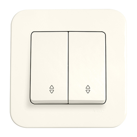 Вимикач 2 кл. прохідний VIKO Rollina, 90421017, крем - 1