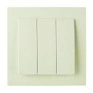 Выключатель трехклавишный крем NILSON Touran, 24121066