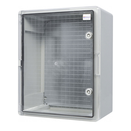 Корпус АБС-пластик АСКО-Укрем, ударостойкий, с монтажной панелью, прозрачные дверки, 40*50*18, ІР65, A0270010030