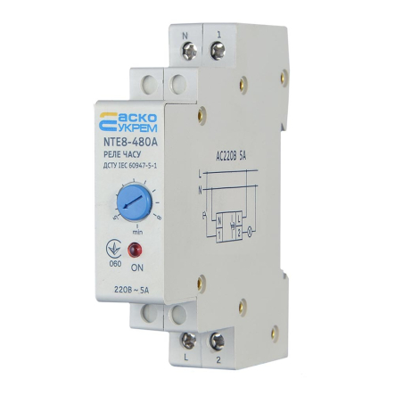 Реле времени АСКО-УКРЕМ NTE8-480А (STE8-480А) задержка на отключение, A0090050005