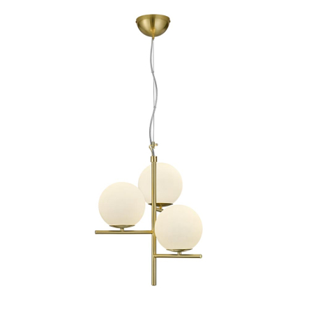 Подвес TRIO Pure 1xE14х60W, 40х150 см, матовая латунь/белый - 1