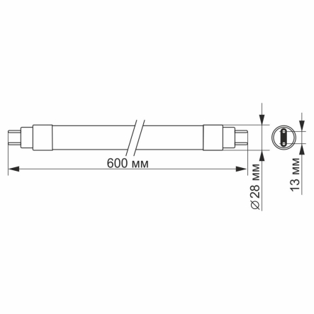 Лампа LED VIDEX 9W 4100K G13 220V T8