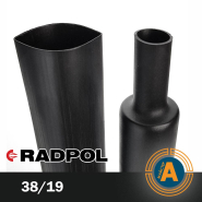 Трубка термоусадочная RADPOL, RCH1 38/19Х1-C чёрная