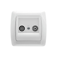 Розетка ТV+FM конечная VIKO CARMEN, 90561021, белый