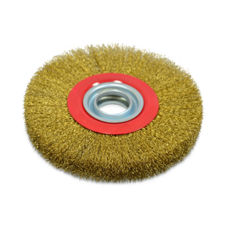 Щетка-крацовка утолщенная диск.,латунная 150 мм - 1