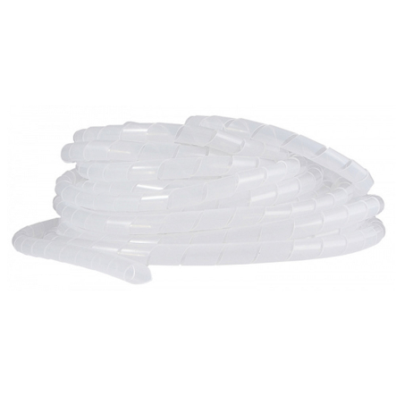 Спиральная обвязка для кабеля АСКО-УКРЕМ SWB-10 (10м) прозрачный белый, A0150070003