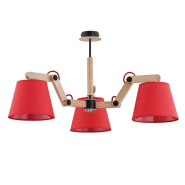 Люстра ALFA 22243 Joga Red, 3хЕ27х60 Вт, D 50 см, H 40 см