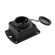 Розетка каучукова VIOLUX 930640, 16 А, 240 В, 2P+PE, 3,5 кВт, IP44, з кришкою, одинарна