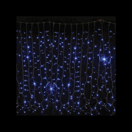 Гирлянда внешняя DELUX, CURTAIN, DIGITAL C, 2x1,5м, 240LED, синяя/прозрачная, IP44