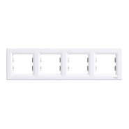 Рамка 4-постова, горизонтальна, Schneider Electric ASFORA, біла, ЕРН5800421