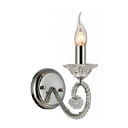 Бра 1хЕ14 60Вт 20х12 серебро Германия