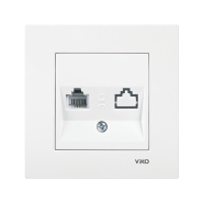 Розетка компьютерная RJ45 cat5 VIKO KARRE, 90960032, белый