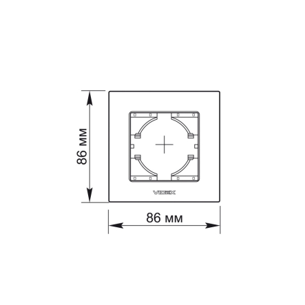 Рамка VIDEX BINERA, мідний алюміній, 1 пост, горизонтальна, VF-BNFRA1H-CP - 2
