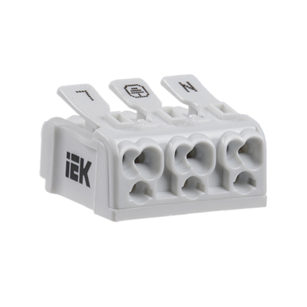 Клема пружинна сполучна КСП3-L + N + PE IEK - 1