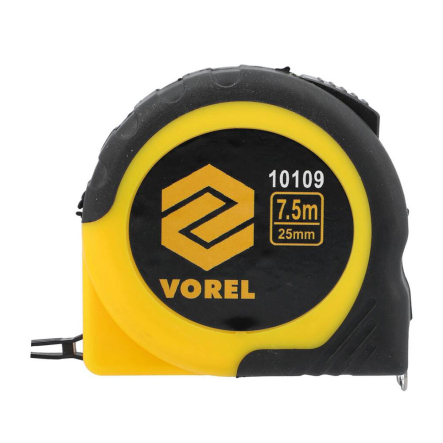 Рулетка з 3-ма фіксаторами 7.5м х 19мм VOREL, 10109 - 1