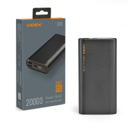Повербанк (УМБ) Videx VPB-320-B, 20000 мАг, QC3/PD3, 22.5 Вт, чорний, 28295