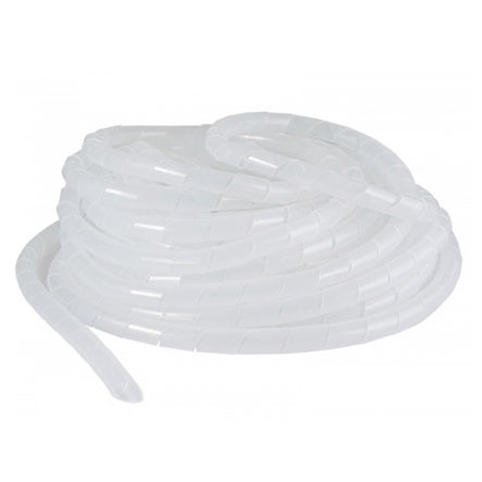 Спиральная обвязка для кабеля АСКО-УКРЕМ SWB-10 (10м) прозрачный белый, A0150070003 - 1