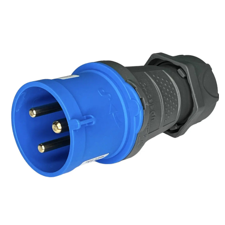Вилка силовая 3/16А, IP44, 250V, TP Electric - 1