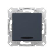 Выключатель одноклавишный, с подсветкой, Schneider Electric Sedna,  графит, SDN1400170