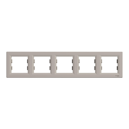 Рамка 5-постовая, горизантальная, Schneider Electric ASFORA, бронза, EPH5800569 - 1