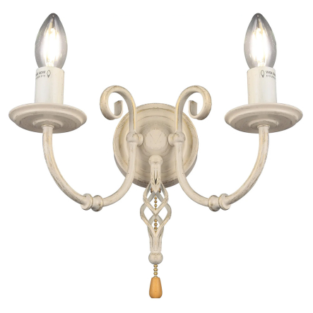 Бра ALTALUSSE INL-6142W-02 Ivory white, E14, 2x40W - 1