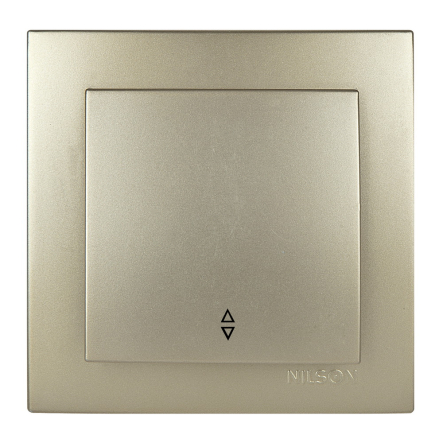 Вимикач одноклавішний прохідний золото NILSON Touran, 24151007 - 1