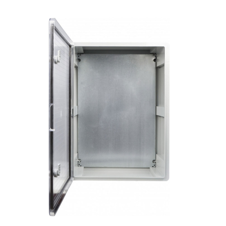 Корпус АБС-пластик АСКО-Укрем, ударостойкий, с монтажной панелью, прозрачные дверки, 50*70*25, ІР65, A0270010032