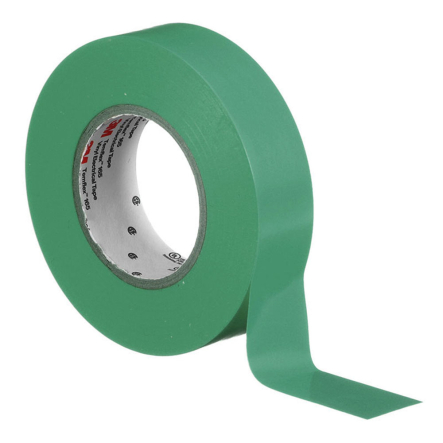 Изолента 3М VINYL ELECTRICALTAPE 0.15mmx18mmx20m зеленая 1600 - 1