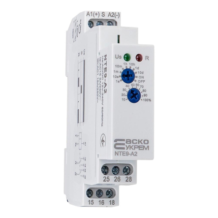 Реле затримки часу вимкнення АСКО-УКРЕМ NTE9-A2 AC/DC 12-240V, A0010240002 - 1