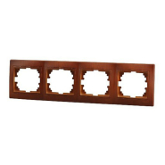 Рамка Lezard MIRA чотиримісна, горизонтальна, Античний махагон, 701-0500-149