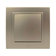 Вимикач EL-BI ZENA, 1 кл., титаніум, 500-011400-200