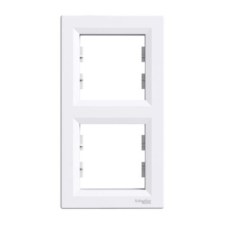 Рамка 2-постовая, вертикальная, Schneider Electric ASFORA, белая, ЕРН5810221 - 1