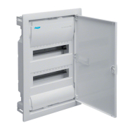 Щит встраиваемый Hager VOLTA VU24UA, 24(28) модуля, с белыми металлическими дверцами