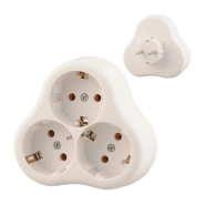 Трійник Lezard 715-0900-609 із заземленням, трикутний