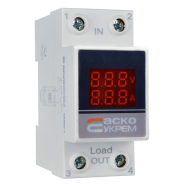 Вольтметр-амперметр модульный цифровой однофазный АСКО-УКРЕМ VAMD-1 (AC 50-500 V; 1-63 A), A0010250003