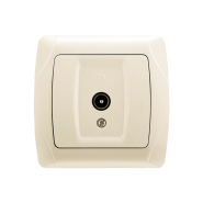 Розетка ТV 0 потерь VIKO CARMEN, 90562049, крем